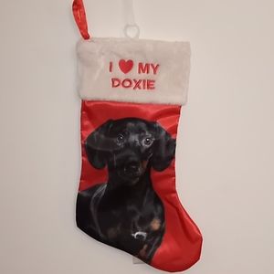 Dog (Dachshund) Doxie Christmas Holiday Stocking